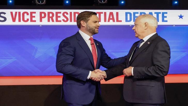 JD Vance and Tim Walz at VP Debate